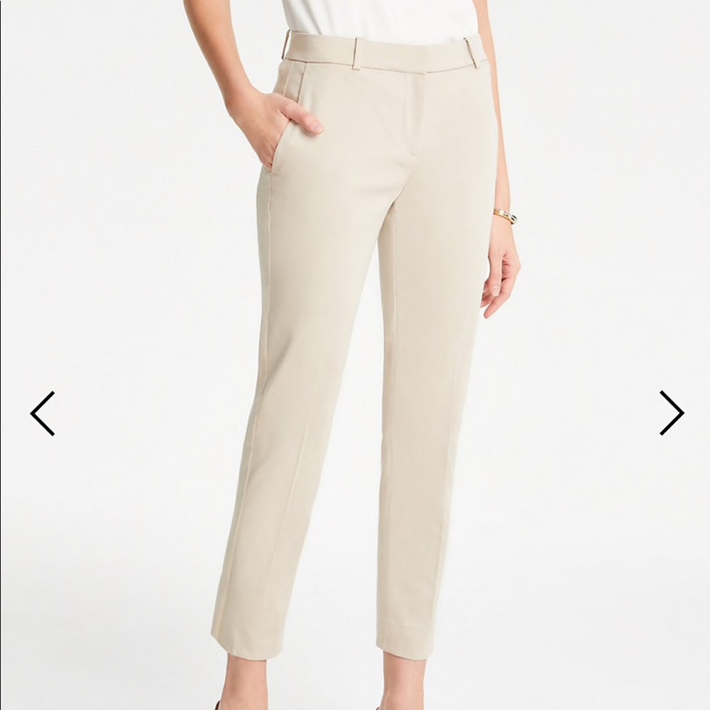 Ann Taylor 00P Petite Tan Devin Fit Pants